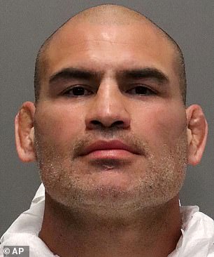 The mugshot of two-time UFC champion Cain Velasquez after his arrest in February