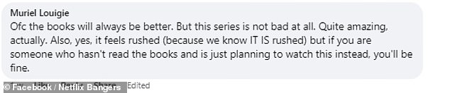 On LADbible's Netflix Bangers Facebook group, fans left generally positive reviews of the six-part series.