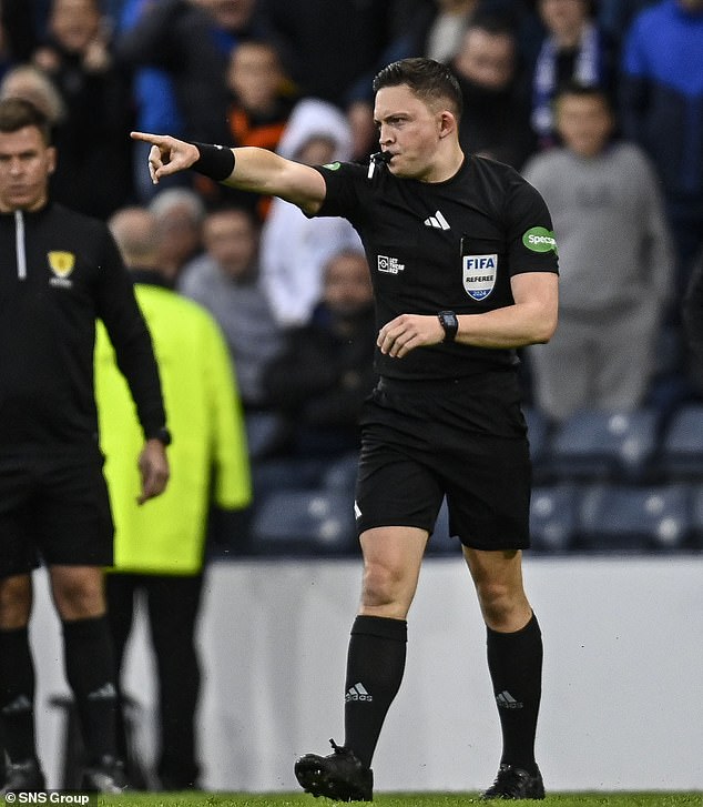 Referee Matthew MacDermid appeared to blow the free-kick before Dessers scored.