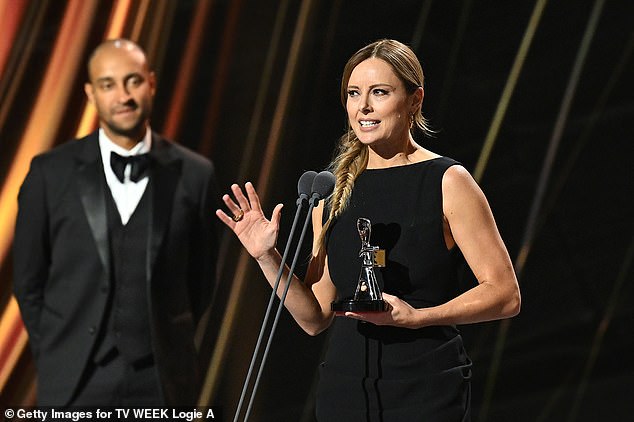 The veteran TV presenter won the Silver Logie for Best News or Public Affairs Presenter, beating the likes of ABC's David Speers and Sarah Ferguson, Channel Nine's Liz Hayes and Peter Overton and Seven's Michael Usher.