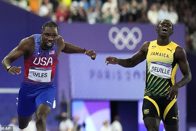 Lyles' best time in the 100 metres is the one he ran to win gold in Paris in early August: 9.79 seconds.