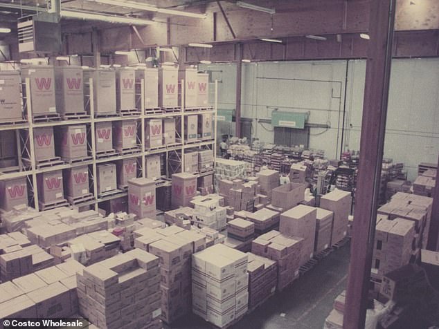 Checkouts at the first Costco opened in Seattle in 1983