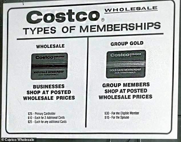 The original cost for a standard membership was just $25 per year and $30 for Gold membership.