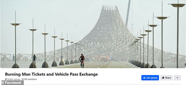 A Facebook group 'Burning Man Tickets and Vehicle Pass Exchange' is packed with people trying to get rid of their expensive tickets at lower prices.