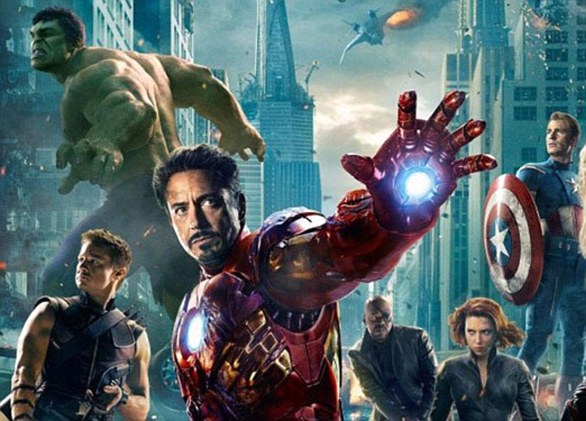 Topping the list of 18 films is Marvel's The Avengers (pictured), released in 2012, which grossed $1,518,812,988 worldwide.