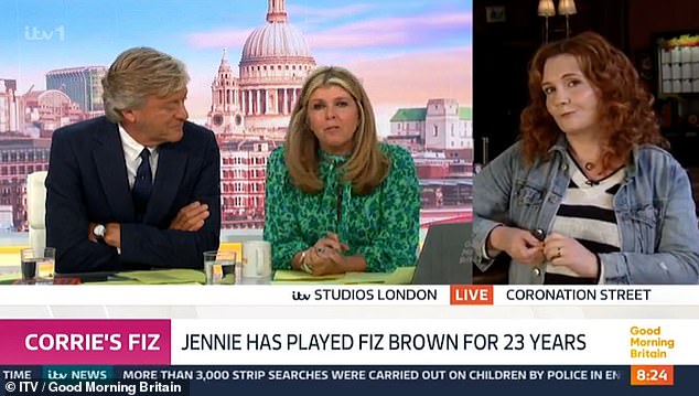 During the interview, Richard said: 'You've been on Corrie longer than Hilda Ogden and Elsie Tanner. Does it feel like 27 years?'