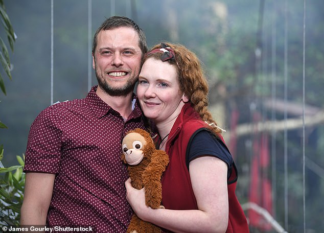 The actress welcomed a baby girl, Doris, in April last year with husband Chris Farr, and held off on publicly announcing her birth in order to enjoy the newborn bubble for five months (pictured, on I'm A Celebrity in 2017).