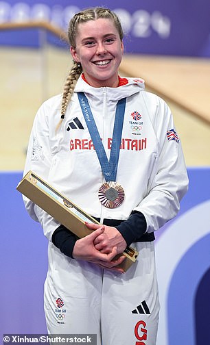 Richardson is currently in a relationship with Team GB cycling star Emma Finucane (pictured)