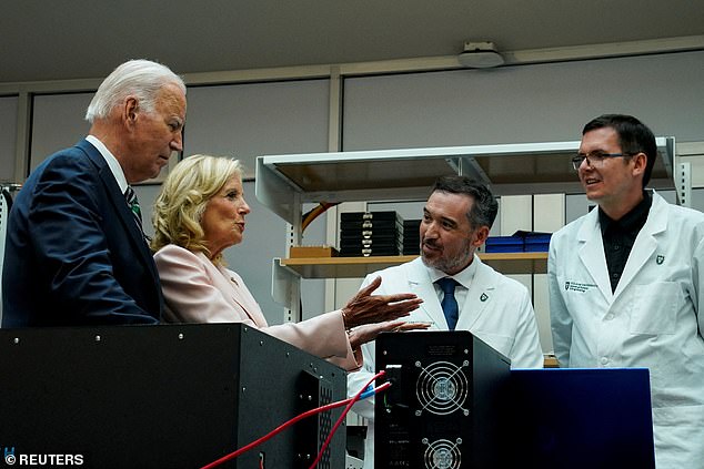 Jill Biden will return to teaching and focus on her initiatives, including the Cancer Moonshot (above). She and President Biden visited Tulane University to discuss cancer research.