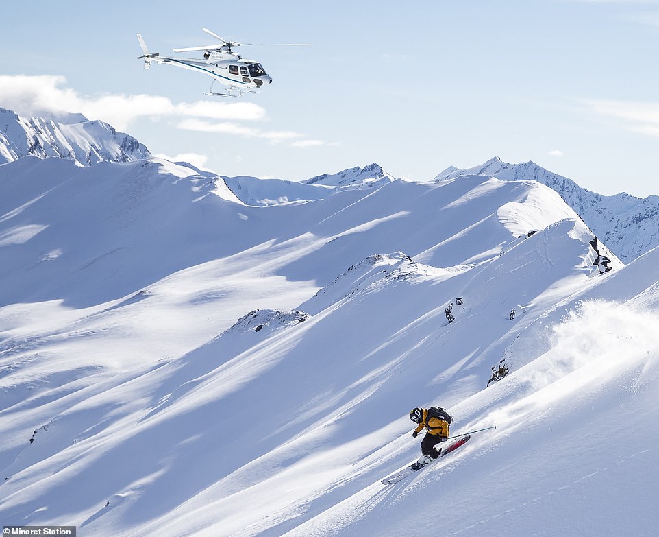 The lodge offers a heli-skiing experience in the Southern Lakes area.