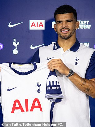 Tottenham signed Dominic Solanke for a club-record £65m this summer