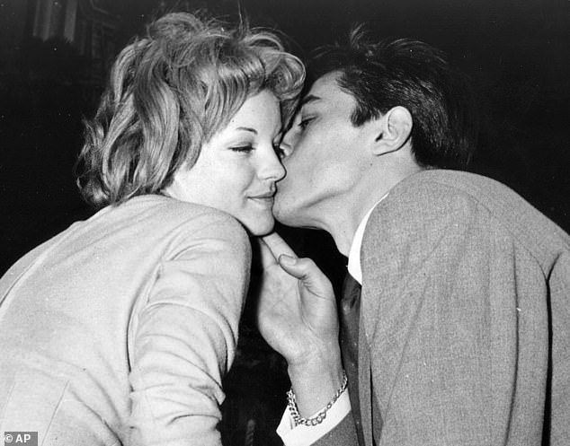 Alain photographed with German actress Romy Schneider, whom he later described as the 