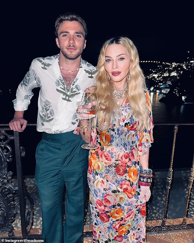 Madonna posed with her son as they celebrated his 24th birthday