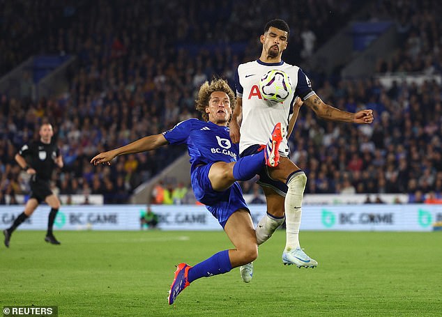 Spurs' record signing Dominic Solanke (right) showed promise but failed to score on debut