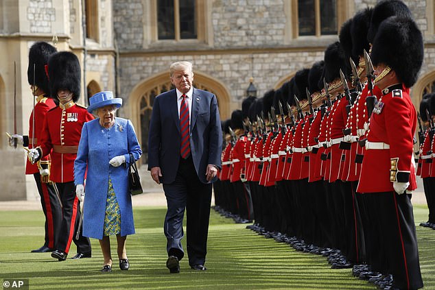 Donald Trump and the Queen at Windsor Castle in July 2018