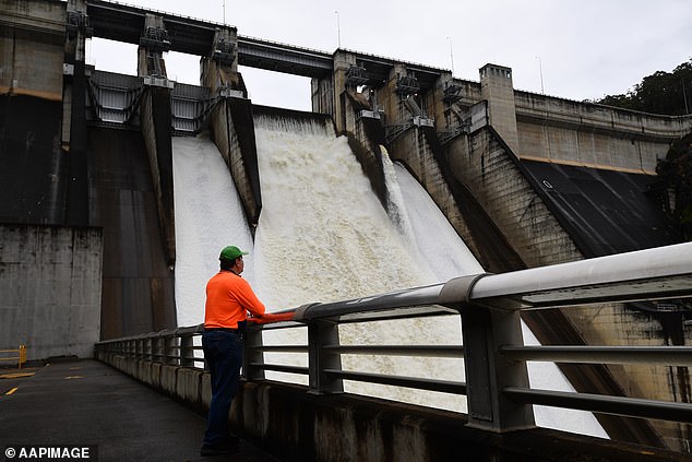 Sydney Water has confirmed that cancer-linked PFAS chemicals have been found in catchments across the city (pictured: Water NSW at Warragamba Dam)