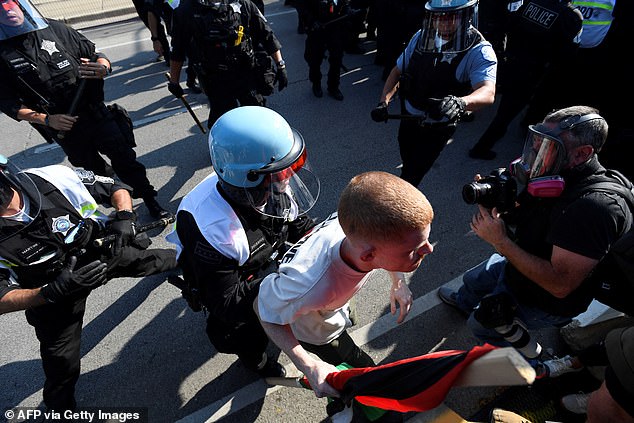 Protesters often fled from the police when they were surrounded.