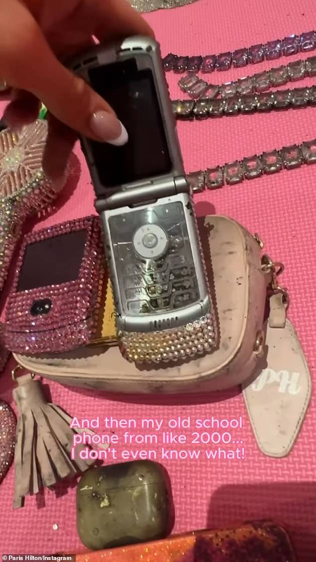 The Stars Are Blind frontwoman panned over a pair of Motorola Razr phones, some of which were encased in crystals, and added: 