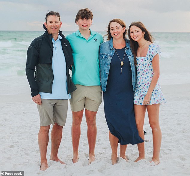 Cottom, second from left, was diagnosed with Brugada syndrome, a disorder that increases abnormal heart rhythms and cardiac arrest. He is pictured with his family.