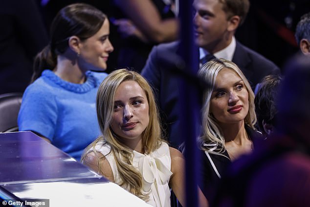 President Joe Biden's family members in attendance Monday night included Finnegan Biden (bottom left), Hunter Biden's wife Melissa Cohen (bottom right), Naomi Biden (top left) and her husband Peter Neal (top right).