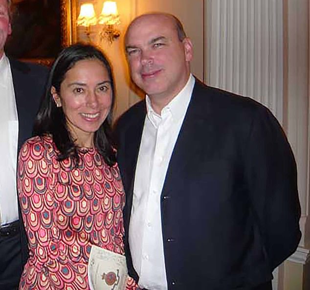 Mike Lynch chartered the yacht to celebrate a legal victory and is among the six missing. He is pictured with his wife Angela, who was rescued.