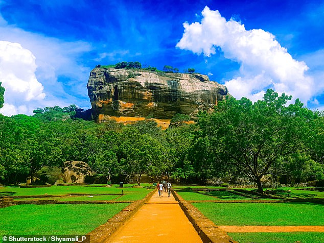 Fiona climbs the impressive rock fortress of Sigiriya (pictured): 