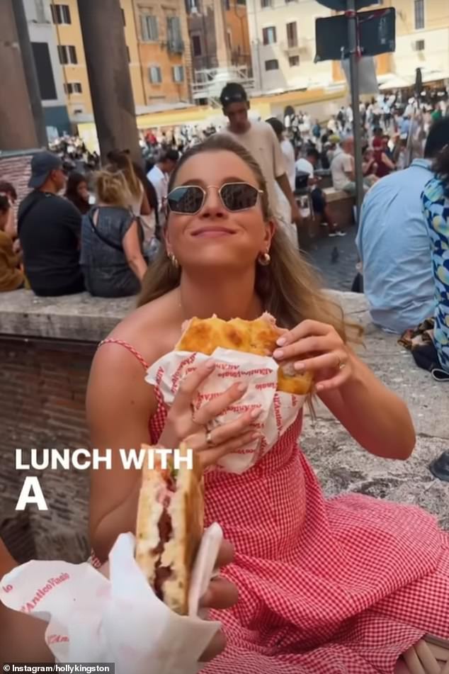 The former Bachelor star has been sharing her delicious meals while playing tourist in Rome, but not everyone has been appreciating her selections.