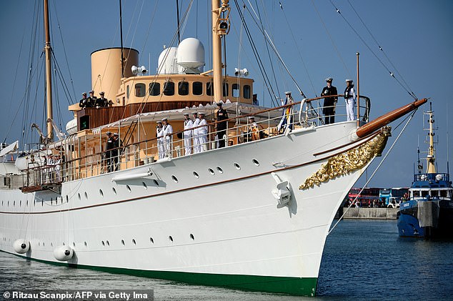 The royal yacht Dannebrog (pictured) has served as the Danish royal family's cruise ship since May 1932.