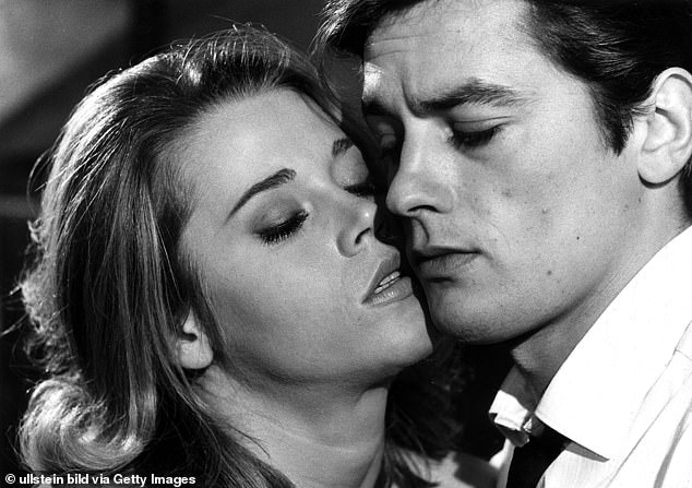 Delon appears with Jane Fonda in the film 'The Love Cage', 1964