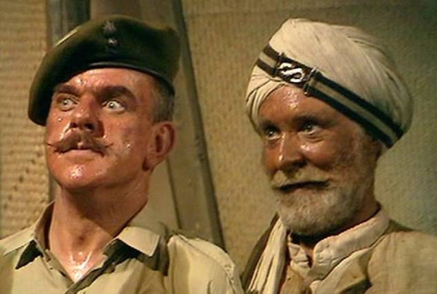 The BBC has reportedly deemed classic sitcom It Ain't Half Hot Mum too racist to be aired again. However, the show has received support from British-Indian comedian Sanjeev Bhaskar (above, Windsor Davies, left, and Michael Bates in the TV series).