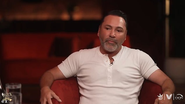 De La Hoya says he was framed in 2007 when photos of him dressed as a woman appeared in the tabloids