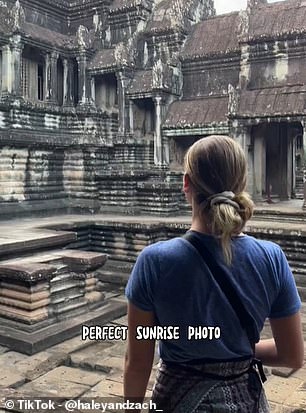 Haley is pictured above at Angkor Wat.