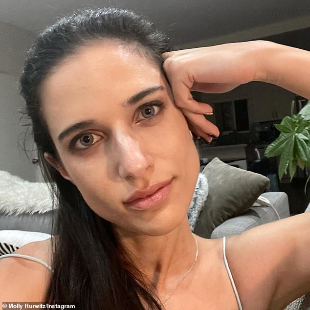 He allegedly threw a coffee table at his fiancée, Molly Hurwitz (pictured), when she confronted him about cheating on her with a 19-year-old on Raya and broke off their engagement. He is also said to have pushed his sober companion against a wall and then onto a bed.