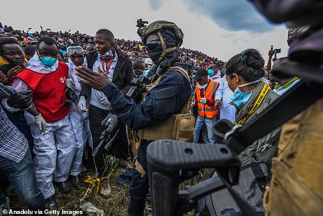 Tensions rose at the Mukuru site and local media reported that police fired into the air in an attempt to disperse an angry crowd.