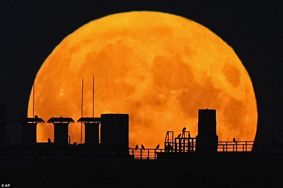 MOSCOW: A supermoon is rising over a residential building in Moscow, Russia. This will be the first of four consecutive supermoons this year