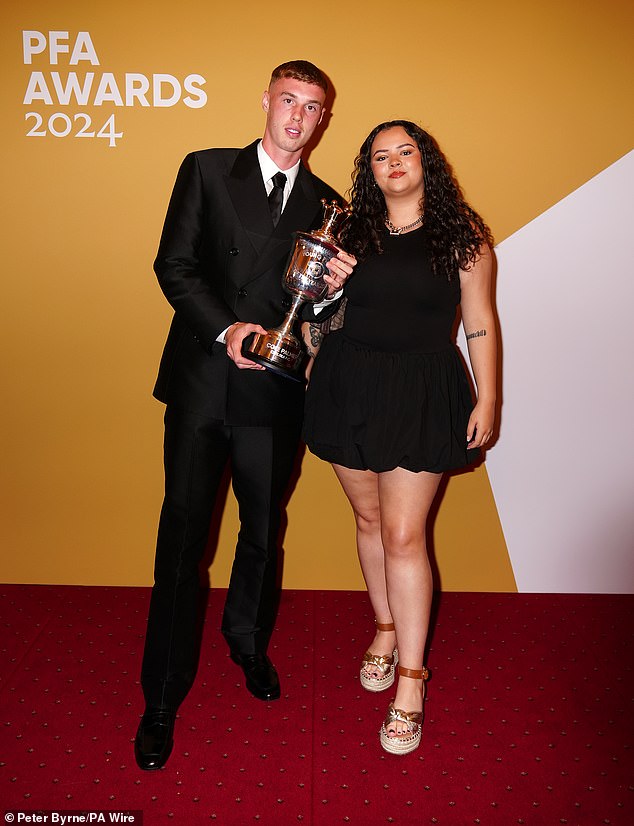 Cole Palmer was joined by his sister Hallie as he celebrated being named Young Player of the Year