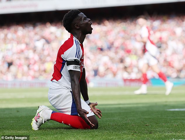 There was no place in the team for Arsenal's Bukayo Saka despite another productive season