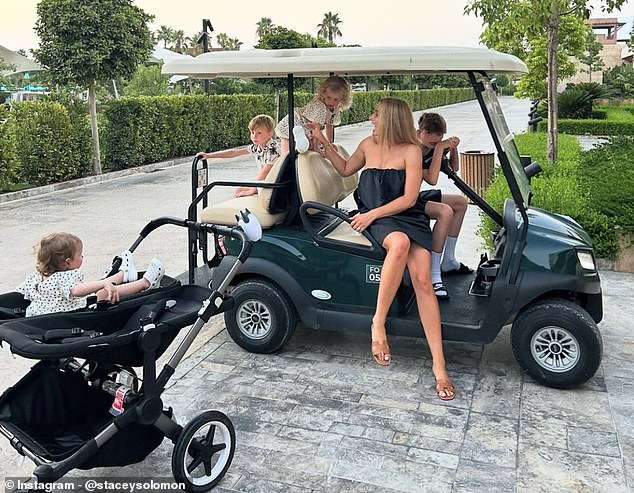 She and Joe documented their trip with five of their children: Zachary, 16, and Leighton, 12, from Stacey's previous relationships, and Rex, five, Rose, two, and Belle, 18 months.