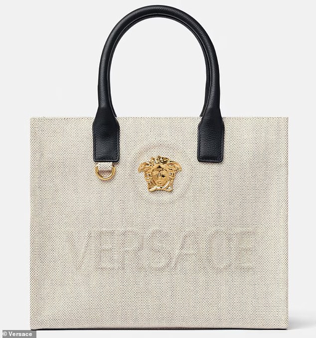 She reportedly accessorized with a small Versace Medusa bag, which costs $1,495.