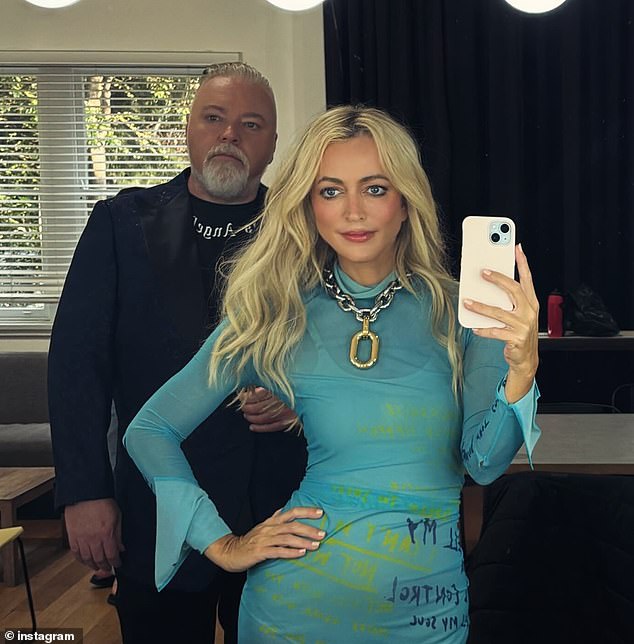 The presenters called Maria's son live so he could finally confess his cheating. Pictured: presenters Kyle Sandilands and Jackie 'O' Henderson