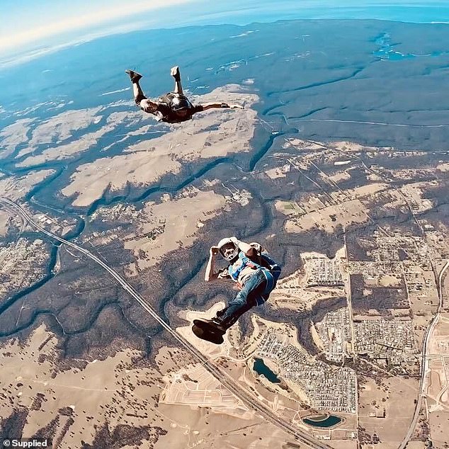 Mr Goltz is an experienced skydiver and had completed about 80 jumps, many of them with his teenage son, before Saturday's accident.