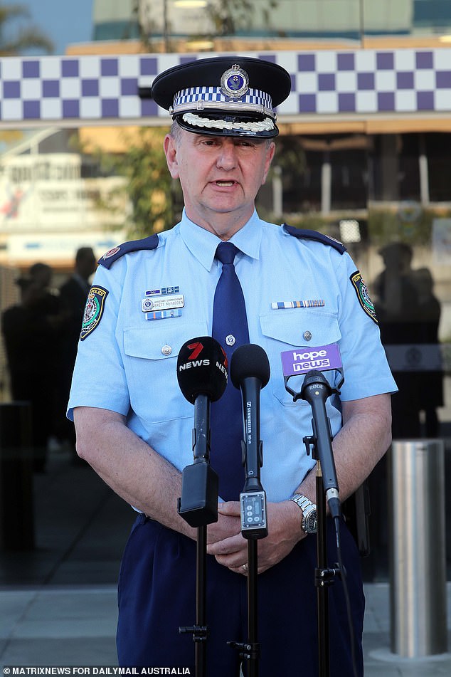 Deputy Commissioner Brett McFadden speaks to reporters on Wednesday