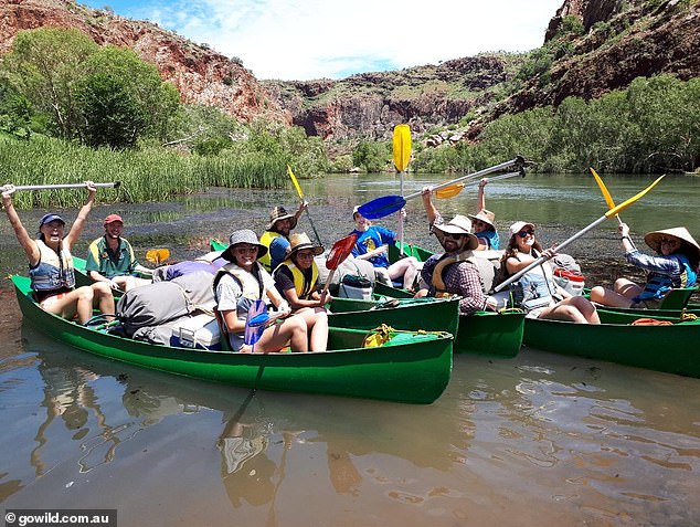 Mr Mackay said he relies on rangers, who manage crocodile traps along the river, to inform him of crocodile sightings and he makes sure this information is communicated to his clients (pictured)