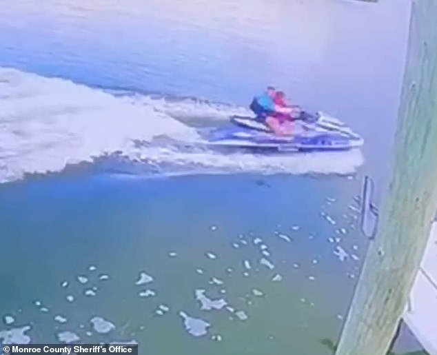 Moments before the fatal accident, the father and son were seen riding the jet ski with life jackets on.