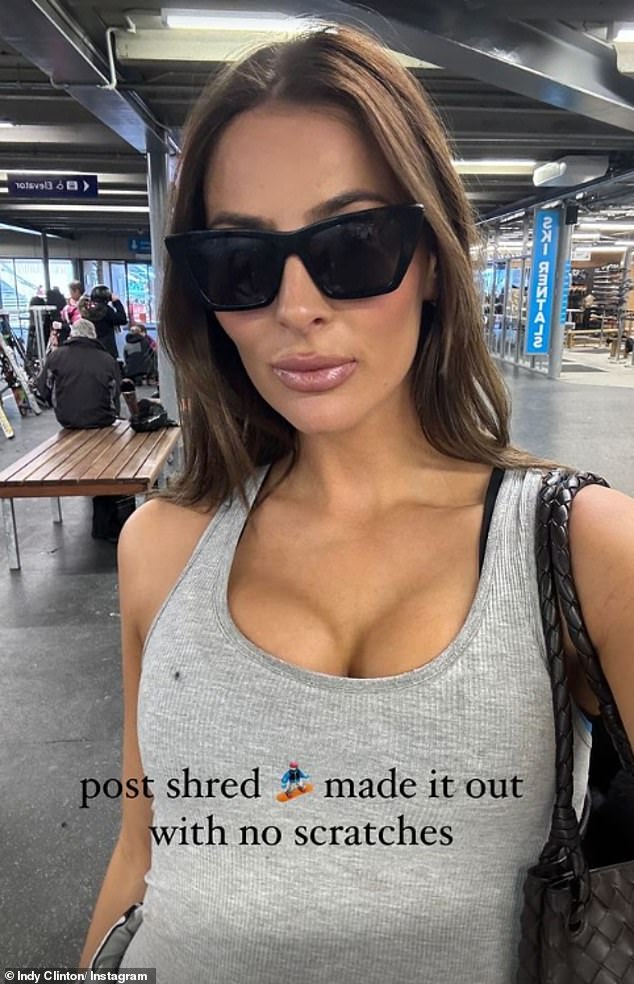 After landing in New Zealand and going snowboarding, Indy seemingly confirmed rumors that she has been recovering from breast augmentation surgery in recent weeks.