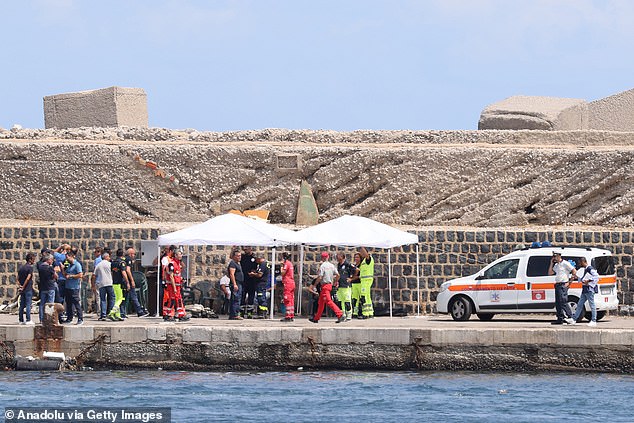 Italian Coast Guard Command teams and firefighters are conducting search and rescue operations.