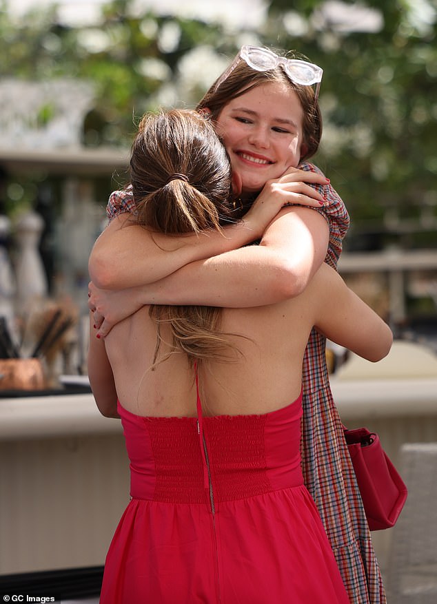 JLo has continued to play the beloved stepmother amid her impending divorce and has maintained a normal relationship with Ben's children (JLo pictured hugging Violet)