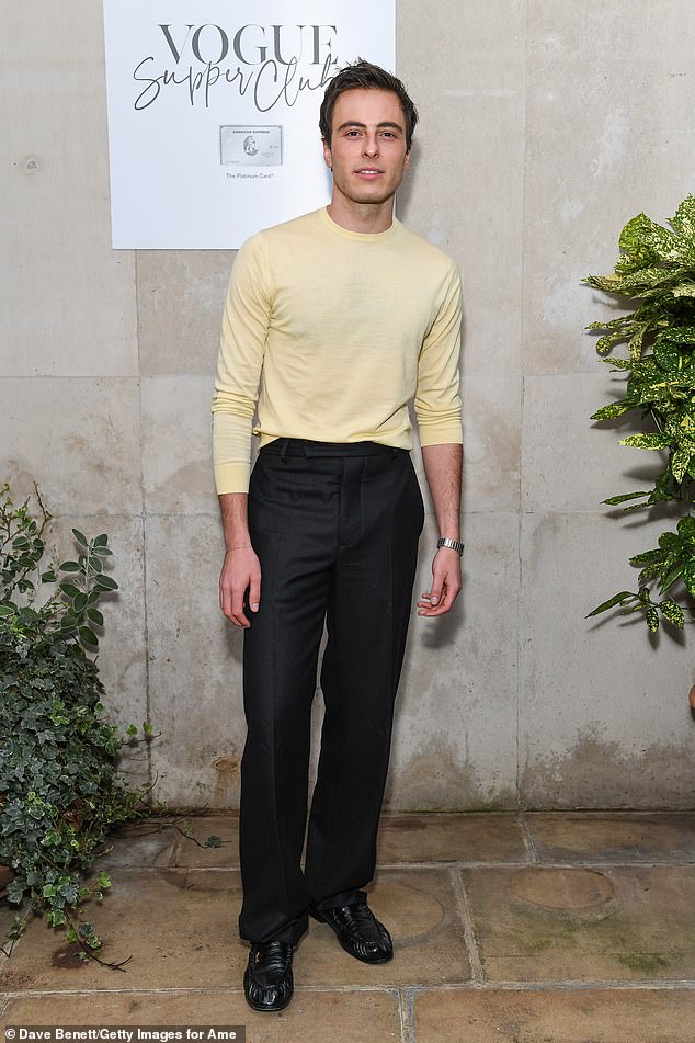 Designer Marco Capaldo was also in attendance, cutting a relaxed figure in a pale yellow crewneck jumper and ruched leather loafers.