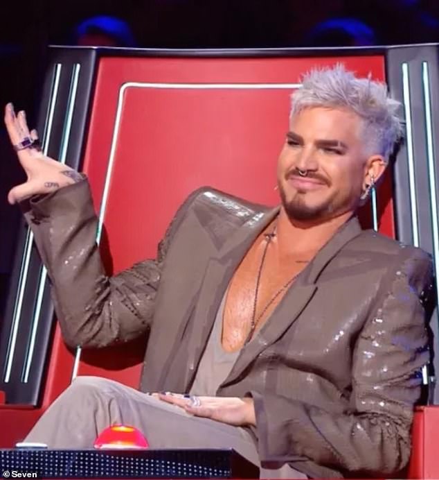 Kate made her debut on the singing competition on Monday alongside fellow coaches Guy Sebastian, LeAnn Rimes and Adam Lambert (pictured). Fans seem to be upset with the way the Last Day on Earth singer has been making comments 