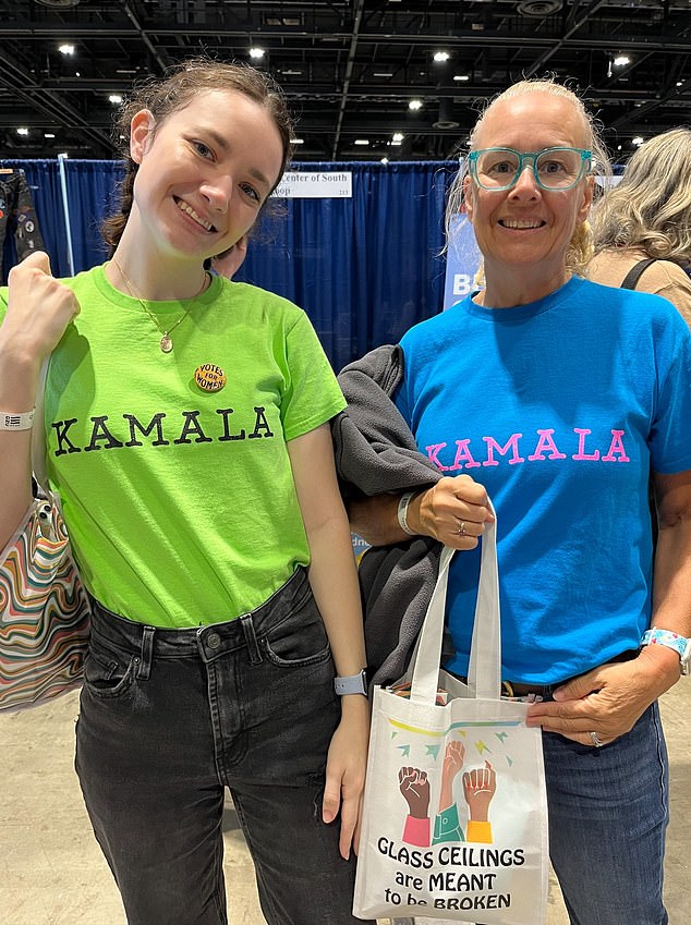 Grace Thomas of Indiana (left), wearing a T-shirt 